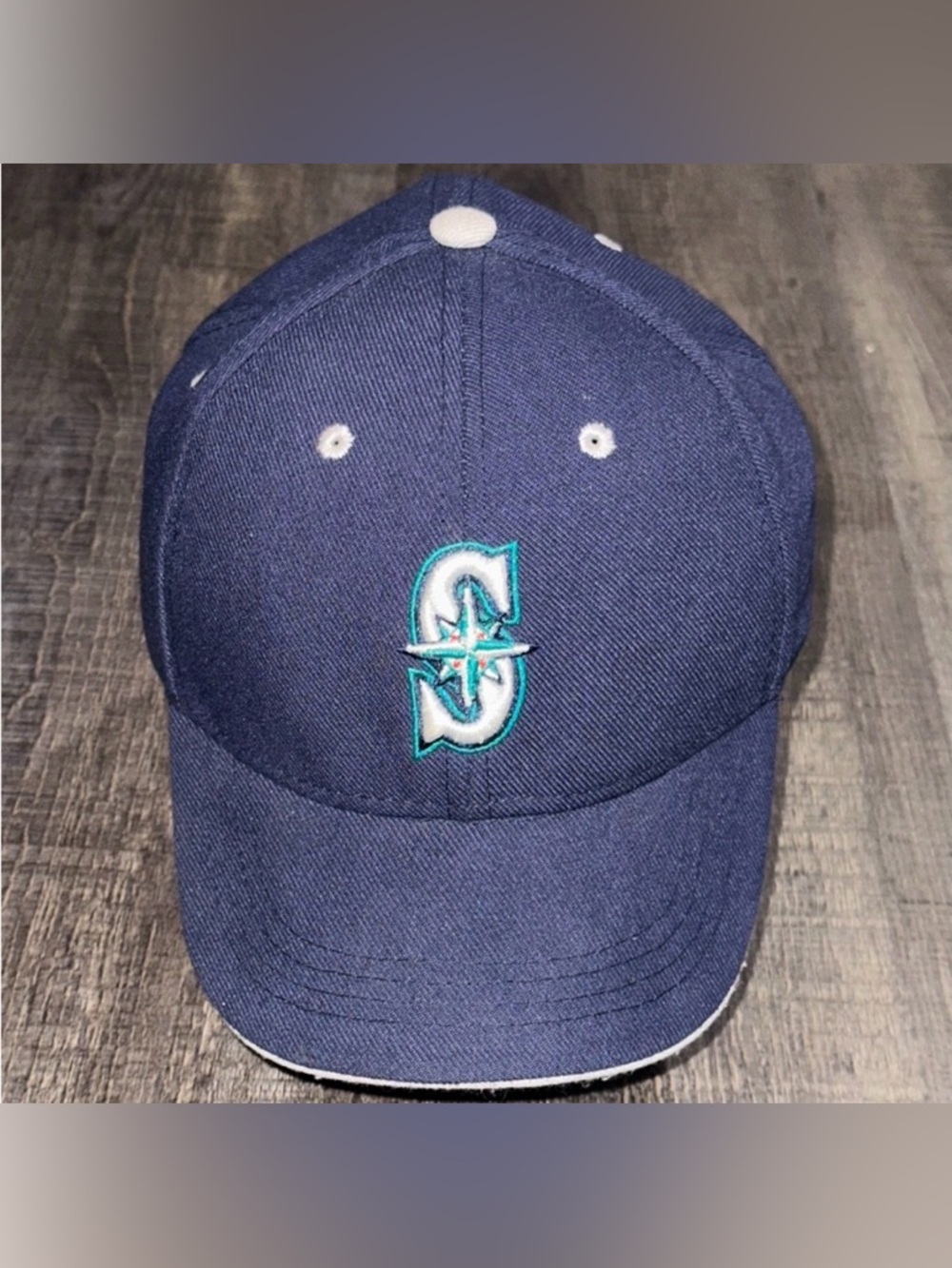 Adjustable Kids Size Seattle Mariners MLB Baseball Cap in Navy Blue & Gray
